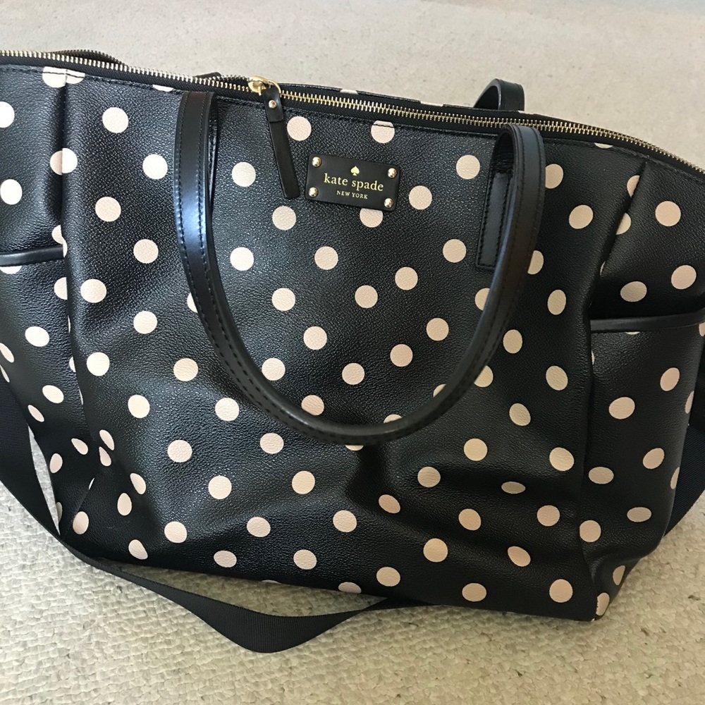 Kate spade polka dot diaper bag